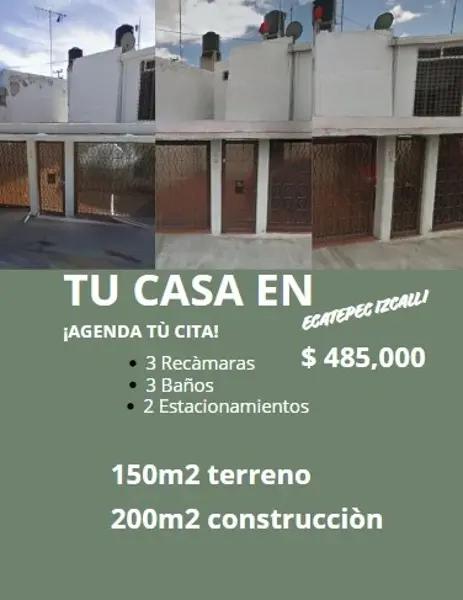 CASA EN CIRCUITO INTERIOR IZCALLI ECATEPEC CASA EN CIRCUITO INTERIOR IZCALLI ECATEPEC