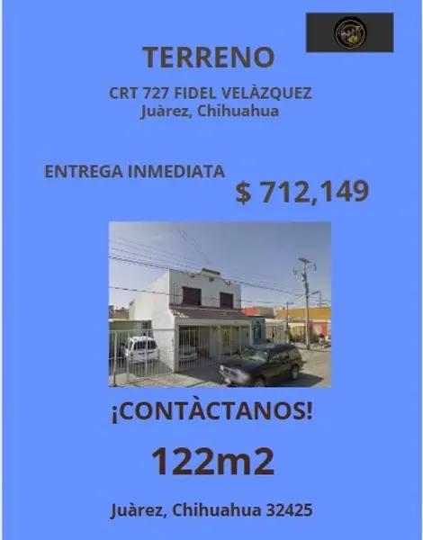 TERRENO HABITACIONAL VENTA  DE ENTREGA INMEDIATA JUÀREZ CHIHUAHUA