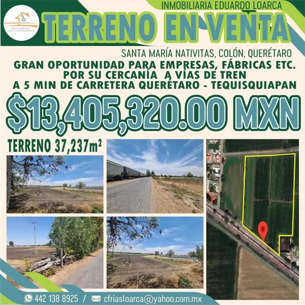 Terreno Industrial en Venta en Parque Industrial Vesta Park, Querétaro Terreno Industrial en Venta en Parque Industrial Vesta Park, Querétaro