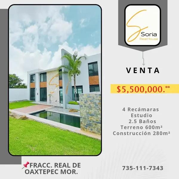 Casa en venta en Real de Oaxtepec, Yautepec, Morelos