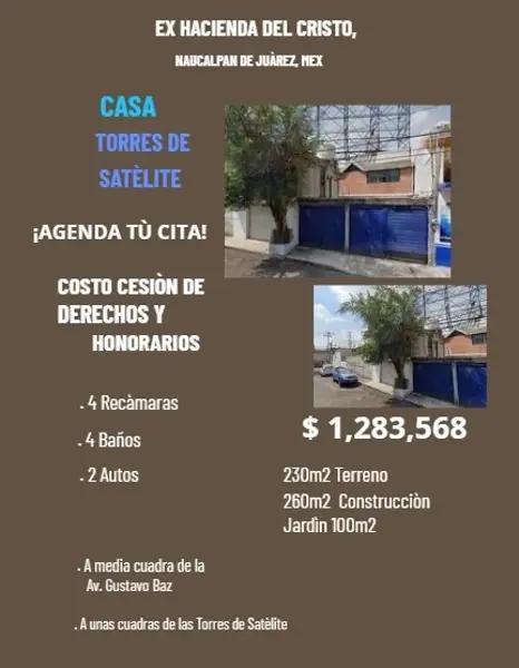 CASA EN HACIENDA DE CRISTO NAUCALPAN DE JUÀREZ