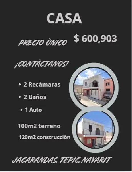 CASA EN SIEMPREVIVA JACARANDAS TEPIC NAYARIT