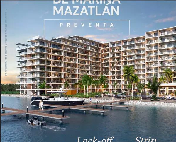 Departamento en preventa en Marina Mazatlán con vistas al mar y campo de Golf Departamento en preventa en Marina Mazatlán con vistas al mar y campo de Golf