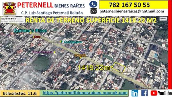 RENTA PARCIAL O TOTAL DE TERRENO 1418 M2 AVE 20 DE NOVIEMBRE IDEAL RETAIL RENTA PARCIAL O TOTAL DE TERRENO 1418 M2 AVE 20 DE NOVIEMBRE IDEAL RETAIL