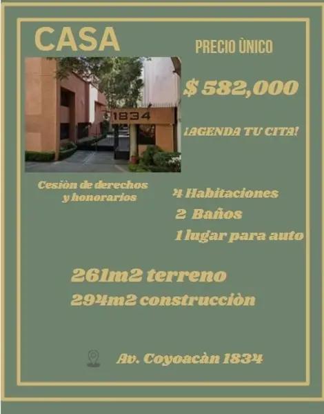 CASA EN AV. COYOACÀN DEL VALLE BENITO JUÀREZ CASA EN AV. COYOACÀN DEL VALLE BENITO JUÀREZ