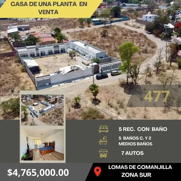 CASA EN VENTADE UNA PLANTA EN LOMAS DE COMANJILLA CASA EN VENTADE UNA PLANTA EN LOMAS DE COMANJILLA