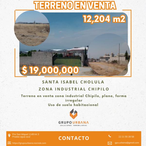 Terreno en Venta en Santa Isabel Cholula, Puebla, Ideal para Uso Residencial