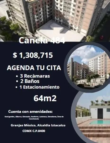 DEPARTAMENTO EN CANELA GRANJAS MÈXICO