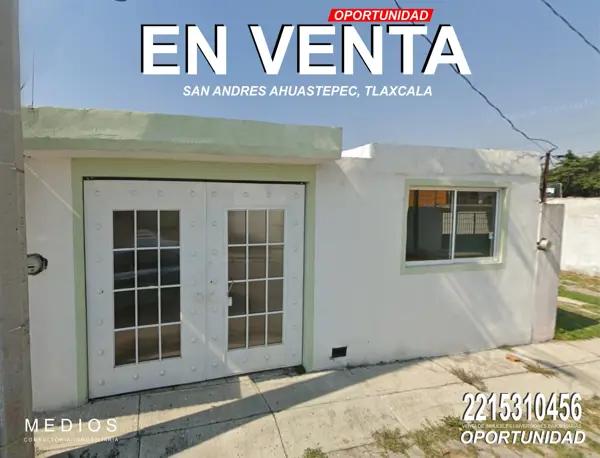 CASA EN LIQUIDACION CERCA AL TECNOLOGICO DE APIZACO, SAN ANDRES AHUASTEPEC, TLAXCALA, PRECIO ESPECIA