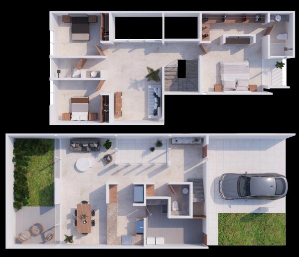 Preciosa y amplia casa Residencial modelo Santa Ana en terreno de 8 m x 20 m.