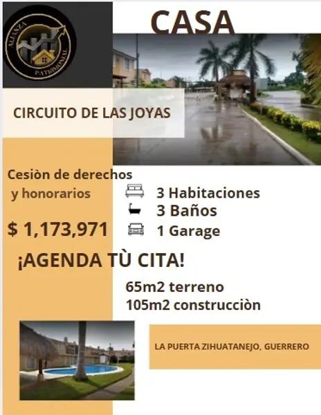CASA EN CIRCUITO DE LAS JOYAS LA PUERTA ZIHUATANEJO