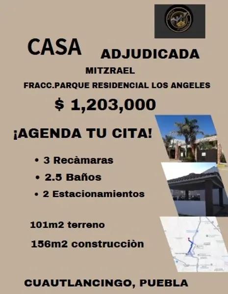 CASA ADJUDICADA EN MITZRAEL FRACC.PARQUE RESIDENCIAL LOS ANGELES