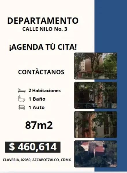Departamento en Venta en Clavería, Azcapotzalco Ciudad de México - Excelente Ubicación