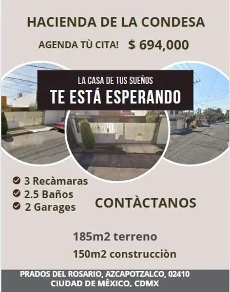 CASA EN HACIENDA DE LA CONDESA PRADOS DEL ROSARIO