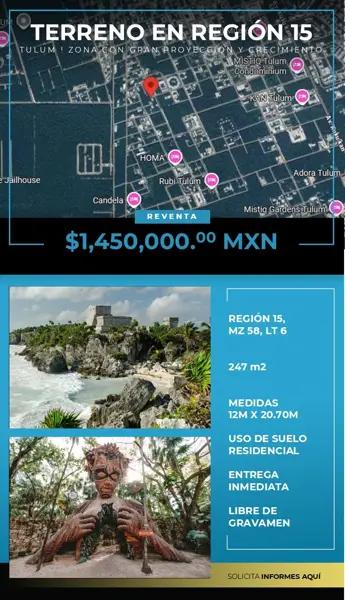 TERRENO EN VENTA EN TULUM, Q. ROO