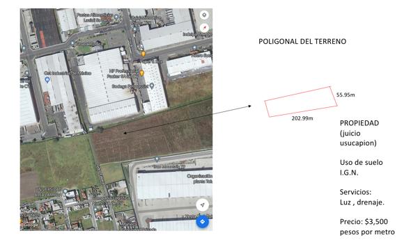 Terreno industrial mide 1 HECTAREA