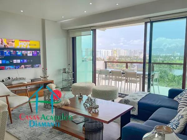 Amplio departamento en renta vacacional, en condominio de playa, con terraza Amplio departamento en renta vacacional, en condominio de playa, con terraza