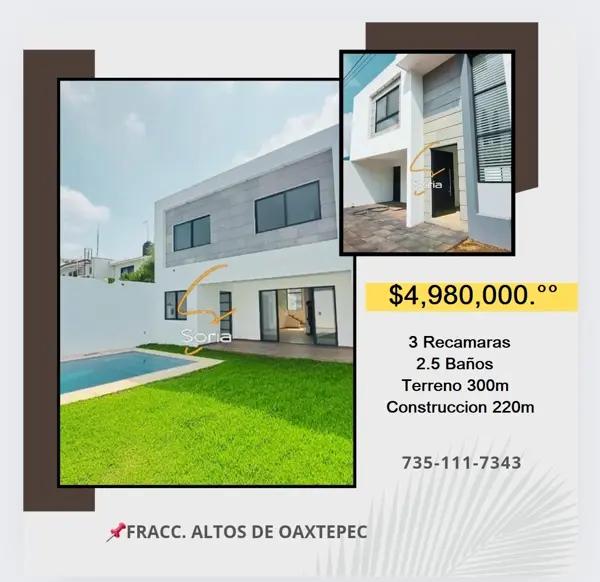 CASA EN FRACCIONAMIENTO ALTOS DE OAXTEPEC