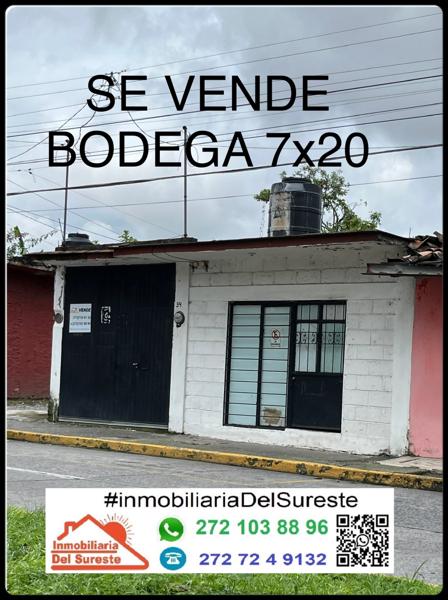 SE VENDE  BODEGA 140 m2 
Av Teresa Peñafiel  No 34, Cp. 94390 Col Juárez Orizaba Veracruz