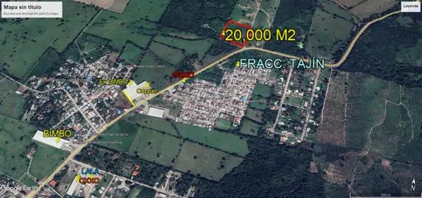 Venta de Terreno de 2 Hectáreas frente a Fracc. Tajín, Poza Rica, Veracruz Venta de Terreno de 2 Hectáreas frente a Fracc. Tajín, Poza Rica, Veracruz