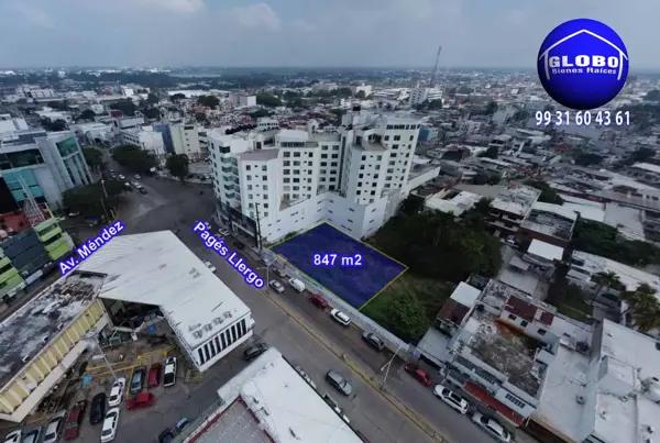 Terreno comercial en venta en Av. Pagés Llergo, Centro de Villahermosa, 847 m2