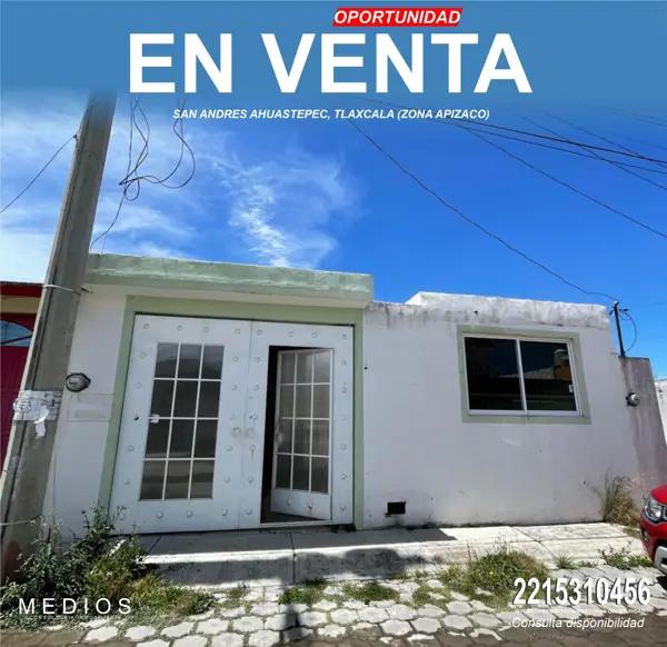 CASA EN LIQUIDACION CERCA AL TEC DE APIZACO, SAN ANDRES AHUASTEPEC, TLAXCALA, PRECIO NEGOCIABLE