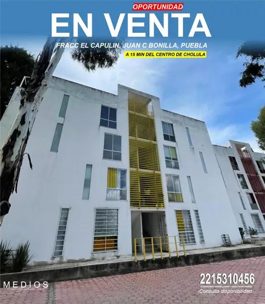DEPTO REMODELADO EN FRACC LOS CAPULINES, PUEBLA A SOLO 15MIN DEL CENTRO DE CHOLULA