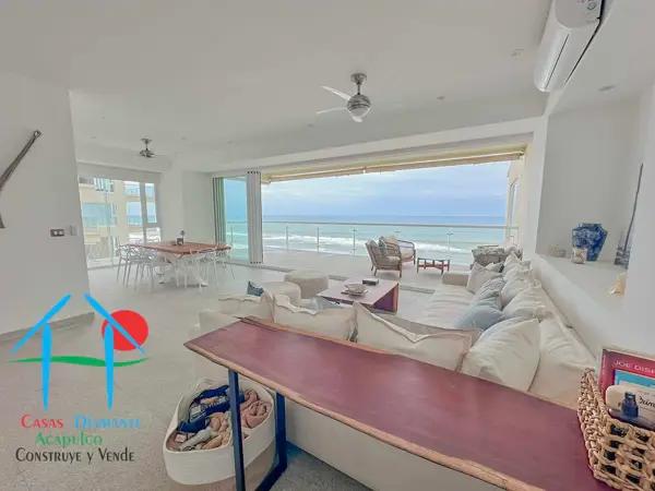 Depto de playa en renta vacacional con Terraza, Vista Frontal al Mar y 3 recámaras Depto de playa en renta vacacional con Terraza, Vista Frontal al Mar y 3 recámaras