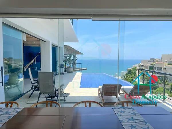 Casa en renta mensual y vacacional en Real Diamante con alberca privada y vista al mar