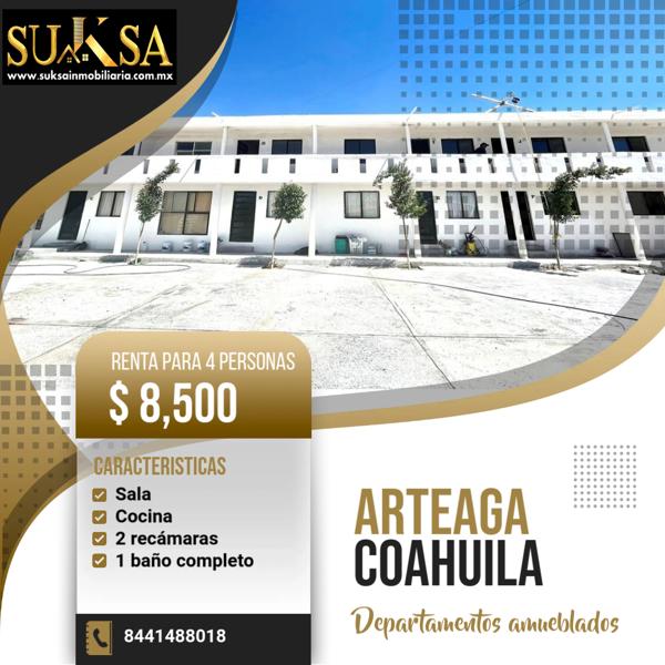 Renta de Apartamentos Amueblados en Privada, Centro de Arteaga, Coahuila - $8,500 Mensuales