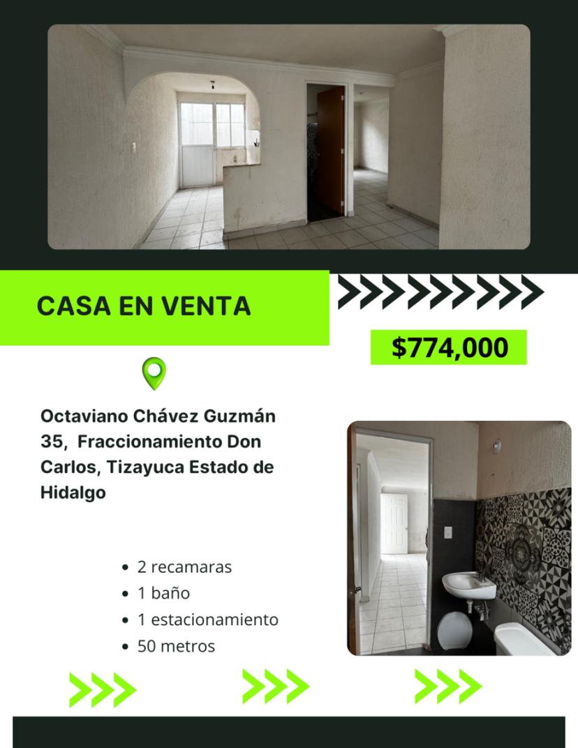 Foto 0 de Casa en venta en Tizayuca Fraccionamiento Don Carlos, Hidalgo | Id nn-jz1000311