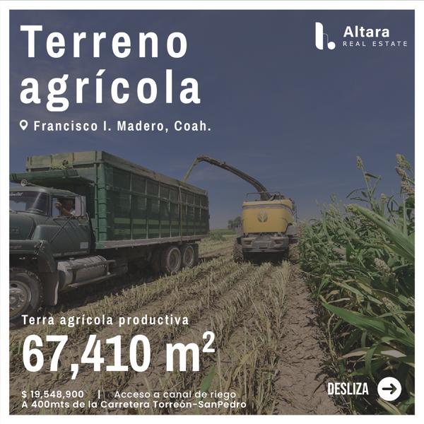 Terreno Agrícola en Venta – Francisco I. Madero, Coahuila
