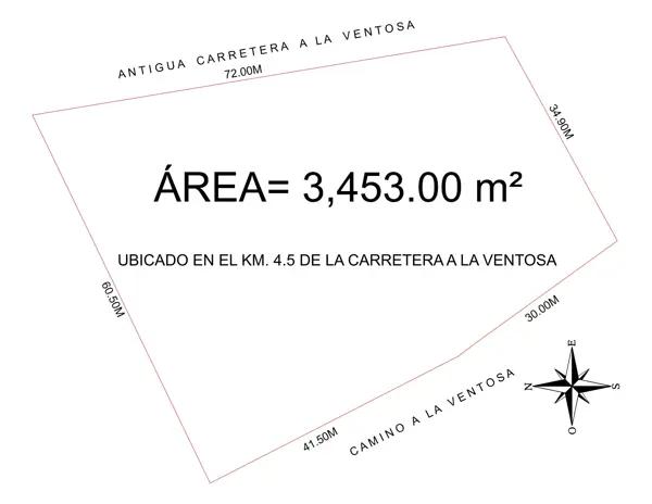 Terreno en venta en Bahía La Ventosa, Salina Cruz, Oaxaca – 3,453 m² a pie de carretera