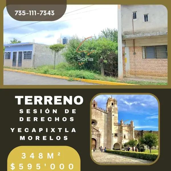 TERRENO  EN VENTA EN YECAPIXTLA  MORELOS.