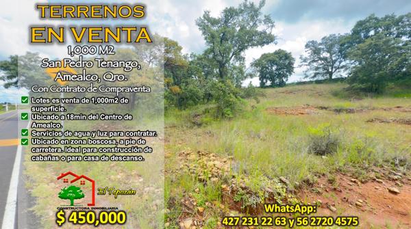 Terreno en venta en San Pedro Tenango, Amealco de Bonfil, Querétaro