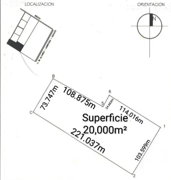 20,000 m² Chivato para futuro desarrollo habitacional