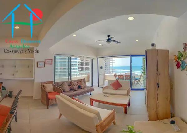 Departamento de playa con vista al mar en la mejor zona de Acapulco