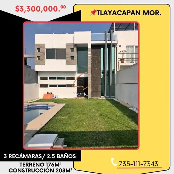 CASA EN TLAYACAPAN MORELOS