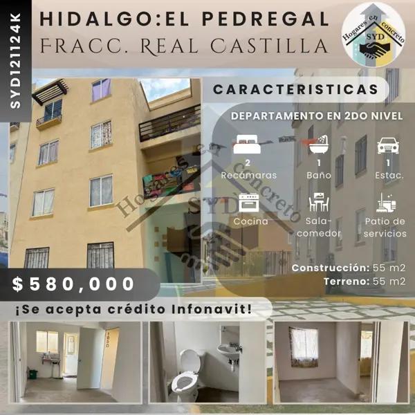Departamento en Real Castilla, Tula, Hidalgo