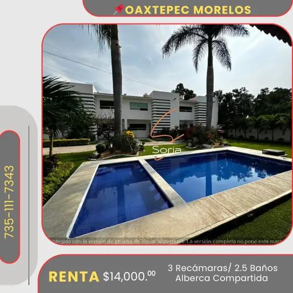 CASA EN RENTA OAXTEPEC MORELOS