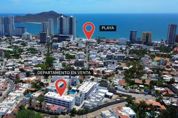 Departamento ubicado a unas cuadras de Zona Dorada Mazatlán.