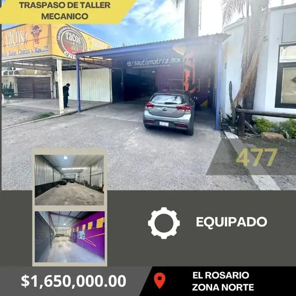 TRASPASO DE TALLER MECANICO SOBRE LOPEZ MATEOS