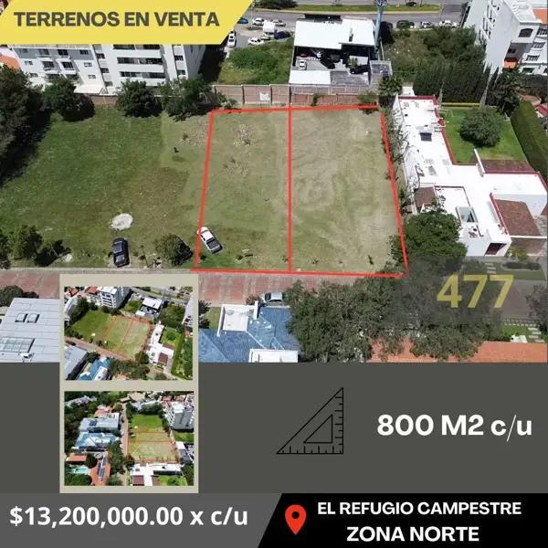 TERRENO EN VENTA EN EL REFUGIO CAMPESTRE