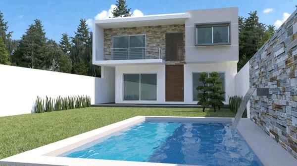 CASA NUEVA MINIMALISTA CON TERRAZA TECHADA DE 80 M2.    ELIZABETH HICKIE 7771131904