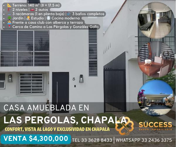 Casa en Venta – Fraccionamiento Las Pérgolas, Chapala