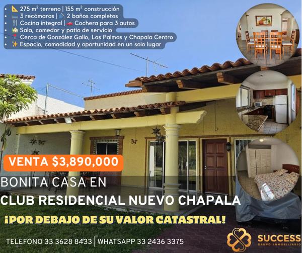 Casa en Venta – Club Residencial Nuevo Chapala, Chapala