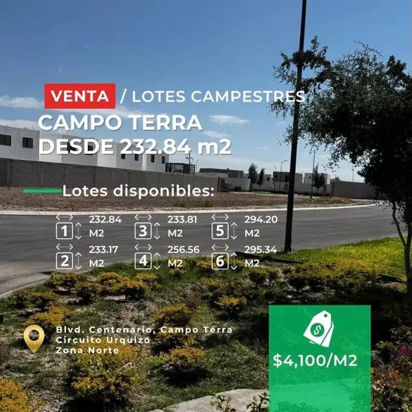 Terrenos Campestres en Campo Terra, Torreón, Coah.