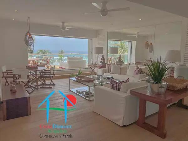 Depa de playa con 4 recámaras, terraza y vista al mar Depa de playa con 4 recámaras, terraza y vista al mar