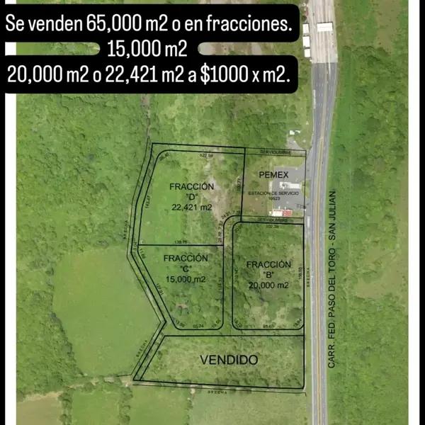 TERRENO EN VENTA INDUSTRIAL ORILLA DE CARRETERA A SANTA FE VERACRUZ CD 6.5 HAS TERRENO EN VENTA INDUSTRIAL ORILLA DE CARRETERA A SANTA FE VERACRUZ CD 6.5 HAS