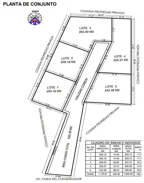 Privada de 5 lotes